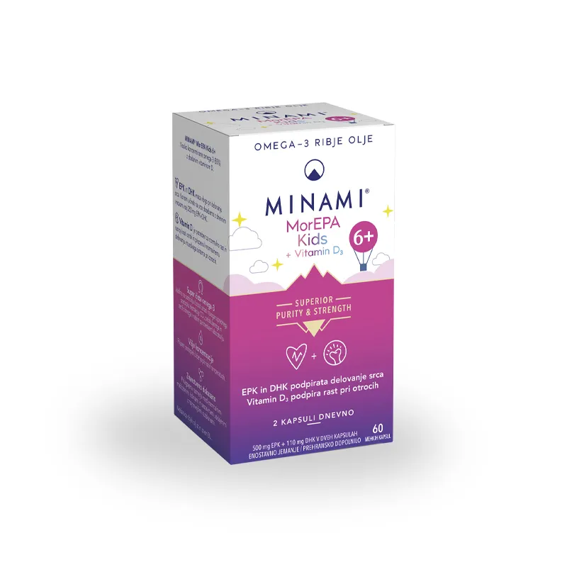 MorEPA Kids + Vitamin D3 6+, prehransko dopolnilo