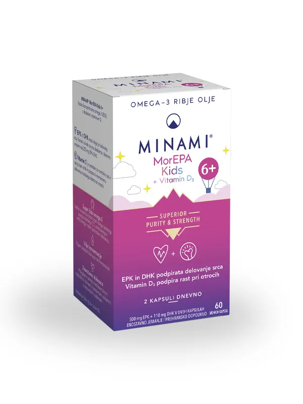 Izdelek MorEPA Kids + Vitamin D3 6+, prehransko dopolnilo Slika