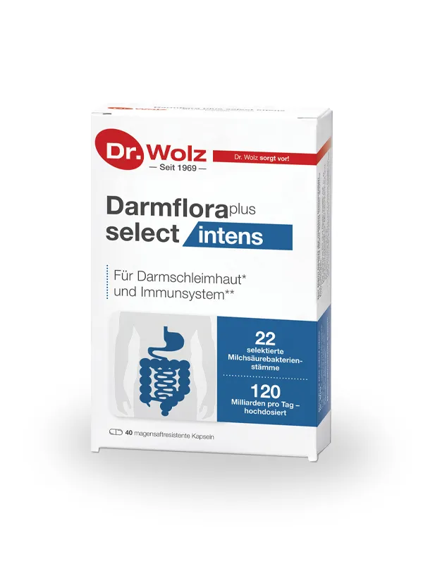 Izdelek Darmflora plus select intens Dr. Wolz, prehransko dopolnilo Slika